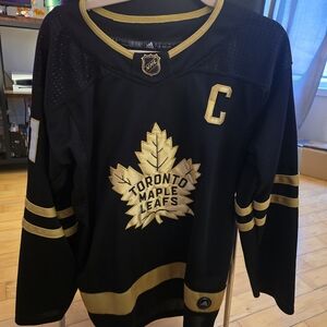 Youth - Adidas Black and Gold NHL Jersey